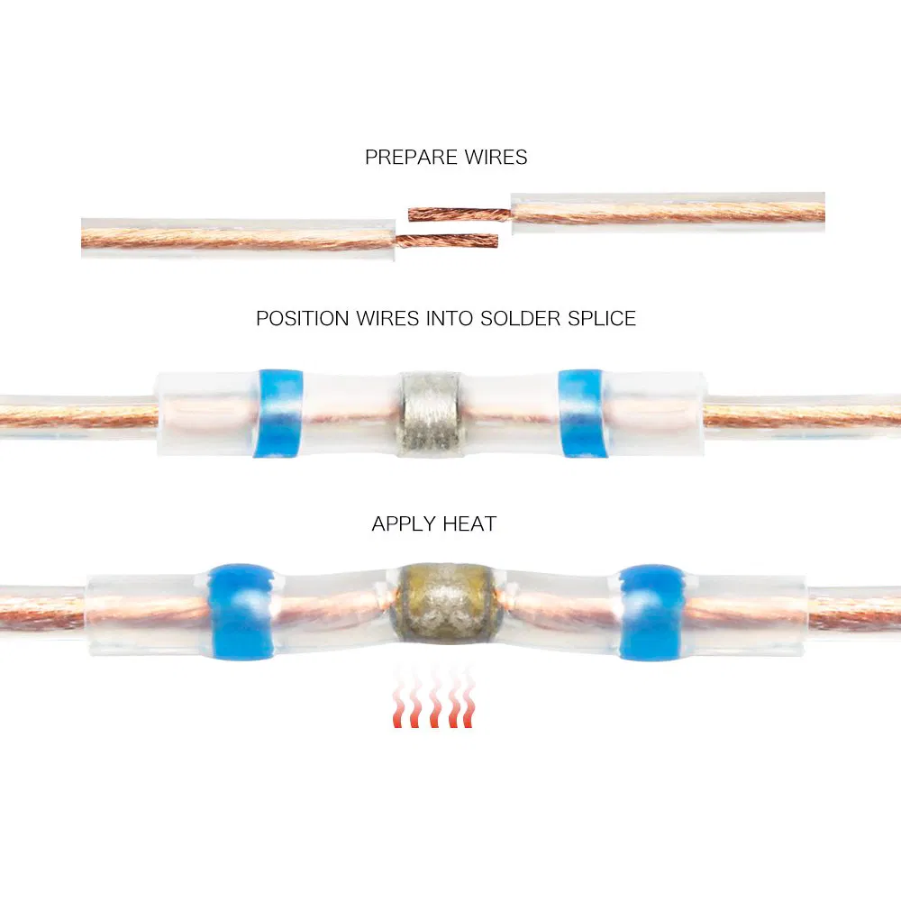 Adhesive Lined Brass Heat Shrink Crimp Terminal for Electrical Signals Transmission
