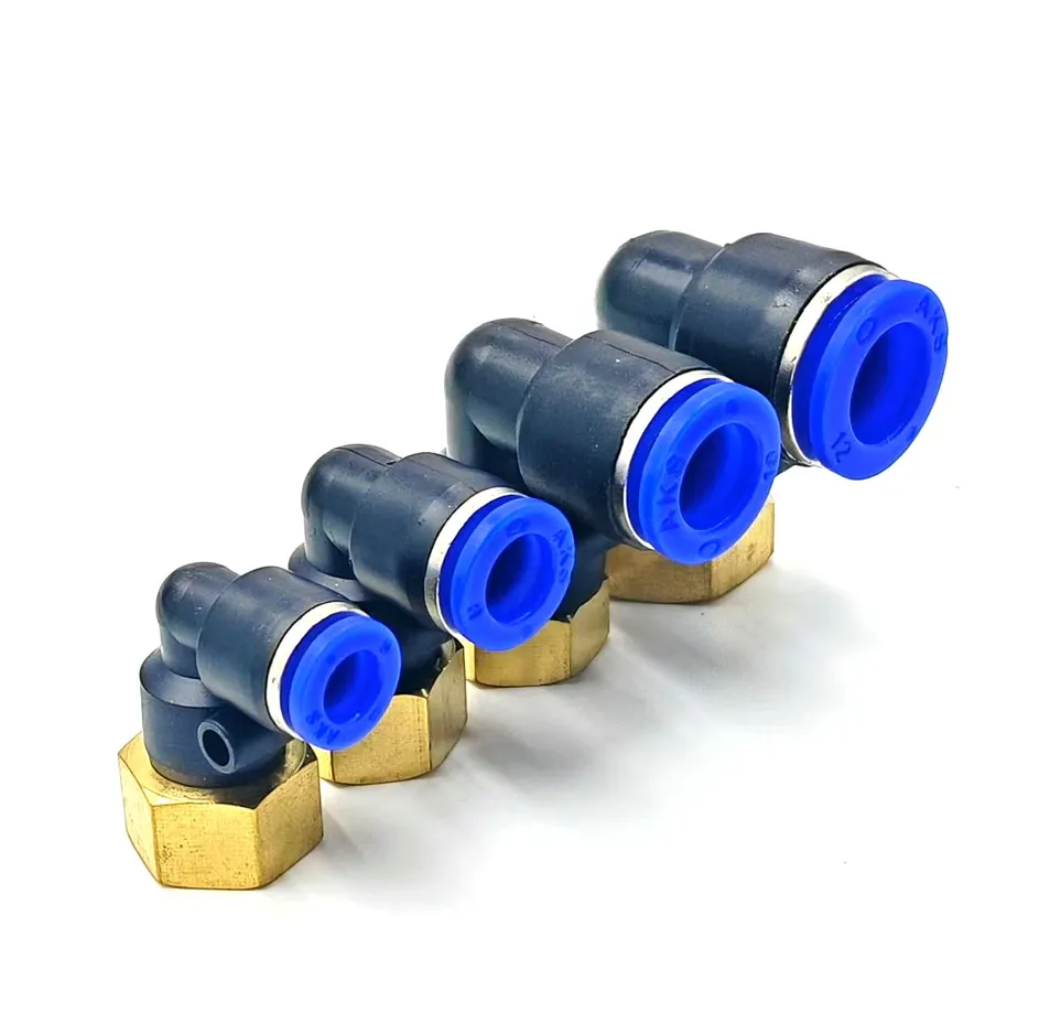 Blue Copper Pneumatic Air Hose Quick Connector