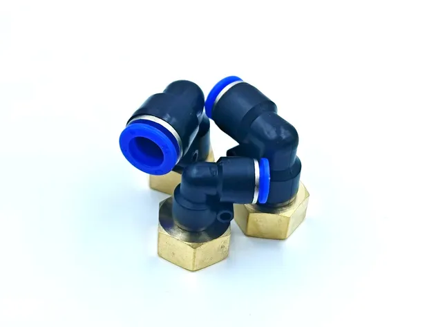 Blue Copper Pneumatic Air Hose Quick Connector