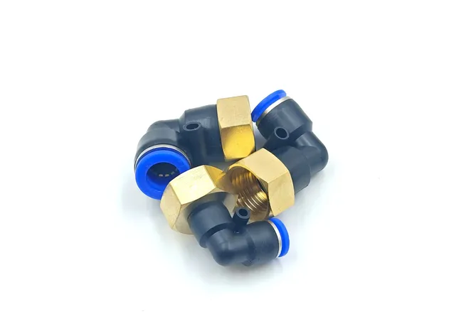 Blue Copper Pneumatic Air Hose Quick Connector