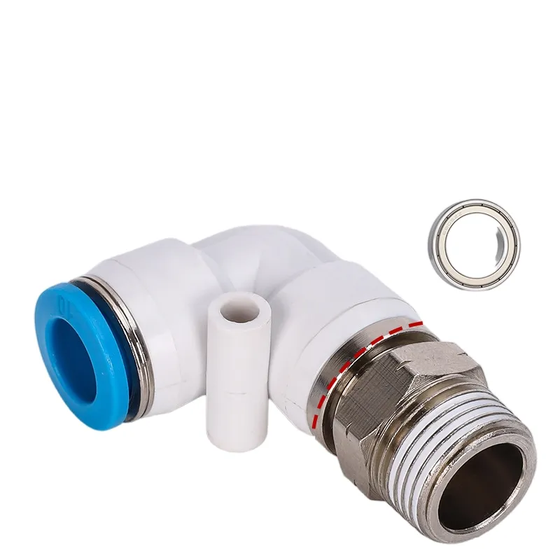 Pipe Fitting Pneumatic Quick Connector with Reinforced Polymer Seals